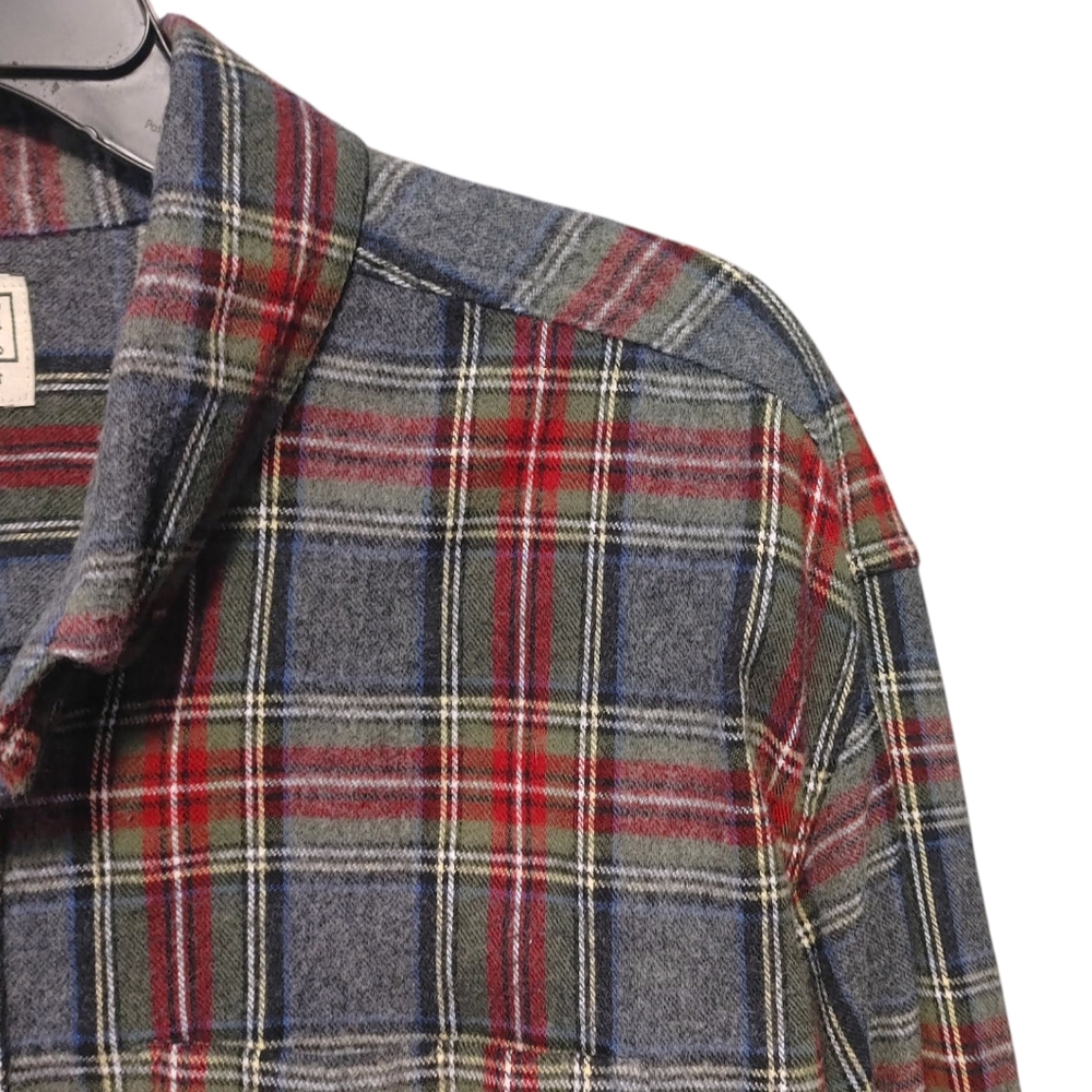 L.L. Bean Men's Red Gray Plaid Shirt Flannel Button Down Shirt Mens Size XL - Picture 5 of 9